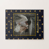 Custom Photo Hearts Background ジグソーパズル (横)