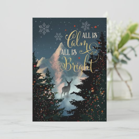 Custom Photo Holiday Mountain Scene  カード (スタンド正面)