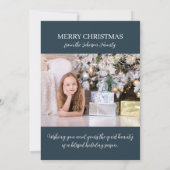 Custom Photo Holiday Mountain Scene  カード (裏面)