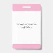 Custom Photo ID Badge for Kids with Emergency Cont バッジ (裏面)