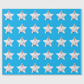 Custom Photo in a Star Shape Pattern  ラッピングペーパー (フラット)