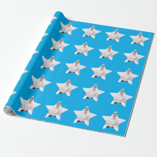 Custom Photo in a Star Shape Pattern  ラッピングペーパー