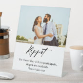 Custom Photo Jewish Wedding Kippot Sign 台座サイン (インサイチュ)
