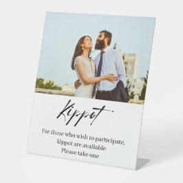 Custom Photo Jewish Wedding Kippot Sign 台座サイン