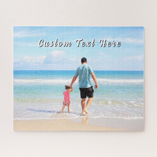 Custom Photo Jigsaw Puzzle Gift Personalized Text ジグソーパズル (横)