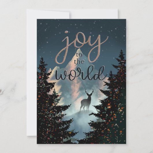 Custom Photo Joy to the World Mountain Scene カード (正面)