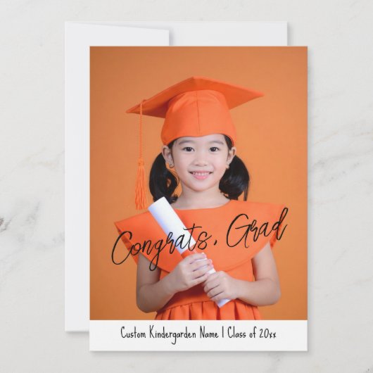 Custom Photo Kindergarten Graduation  招待状 (正面)