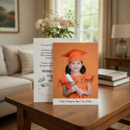 Custom Photo Kindergarten Graduation  招待状