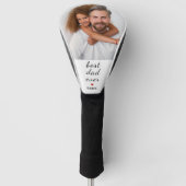 Custom Photo l Best Dad Ever Cute Red Heart ゴルフヘッドカバー (正面)