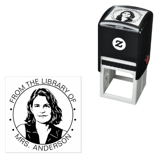 Custom Photo Library Teacher Self Inking Stamp セルフインキングスタンプ (インサイチュ)