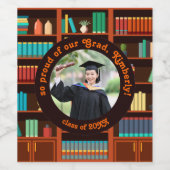 Custom Photo Library-Themed  ワインラベル (シングルラベル)