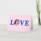 Custom photo love mom love mother modern chic pink カード (正面)