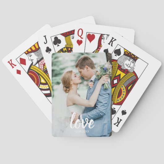 Custom Photo Love Script Playing Cards – Personali トランプ (裏面)