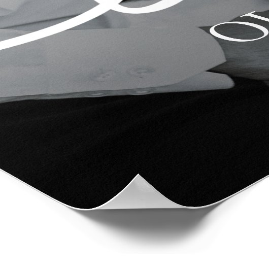 Custom Photo Love Script Poster ポスター (角)