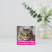 Custom Photo Maine Coon Cattery Business Card スクエア名刺 (スタンド正面)