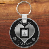Custom Photo Memorial in Loving Memory Silver キーホルダー (正面)