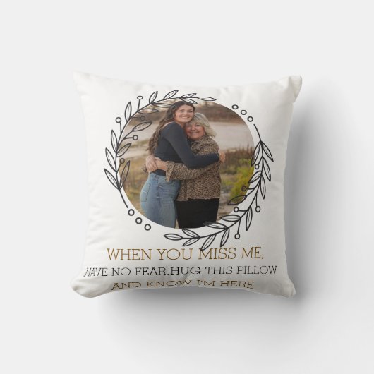 Custom Photo Memorial Pillow In Loving Memory クッション (正面)