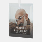 Custom Photo Memorial Tribute Christmas ガラスオーナメント (正面左)