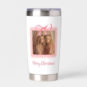 Custom Photo Merry Christmas Insulated Tumbler 保温保冷タンブラー (正面)