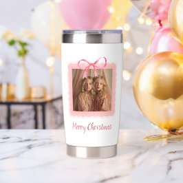 Custom Photo Merry Christmas Insulated Tumbler 保温保冷タンブラー