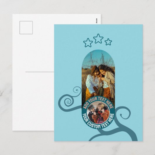 📸 Custom Photo & Message Card – Personalized Text シーズンポストカード (正面/裏面)