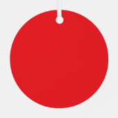 Custom Photo Metal Circle Christmas Ornament メタルオーナメント (裏面)