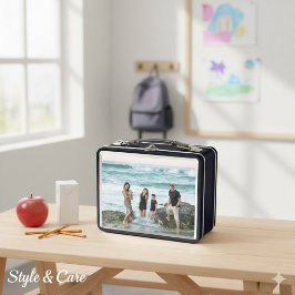 Custom Photo Metal Lunch Box with Personalized Des メタルランチボックス