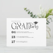 Custom Photo Modern Graduation Party Invite 招待状 (スタンド正面)