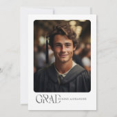 Custom Photo Modern Graduation Party Invite 招待状 (裏面)