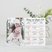 Custom Photo Modern Holiday 2026 Calendar Card シーズンカード (スタンド正面)