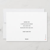 Custom Photo Modern Holiday 2026 Calendar Card シーズンカード (裏面)