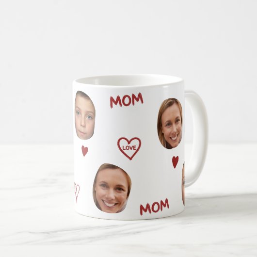 Custom Photo “Mom” Mug – Personalized Mother’s Day コーヒーマグカップ (正面右)