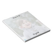 Custom Photo Monogrammed Things To Do List Notepad ノートパッド (アングル)