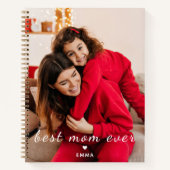 Custom Photo Mother’s Day Birthday Best Mom Ever ノートブック (正面)