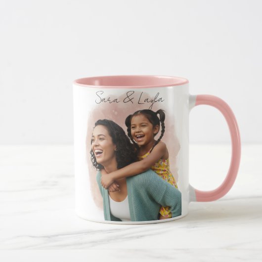 Custom Photo Mug for Family Couple マグカップ (右)