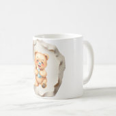 Custom Photo Mug with Modern Abstract Background コーヒーマグカップ (正面右)