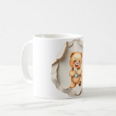 Custom Photo Mug with Modern Abstract Background コーヒーマグカップ (正面左)