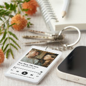 Custom Photo Music Player Personalized Song Gift キーホルダー (正面右)