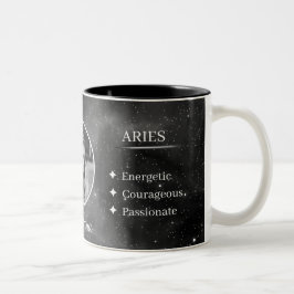 Custom Photo & Name Aries Zodiac Coffee Mug ツートーンマグカップ