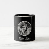 Custom Photo & Name Aries Zodiac Traits Mug ツートーンマグカップ (中央)