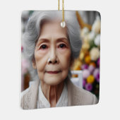 Custom Photo Name Dates Bible Remembrance Memorial セラミックオーナメント (右)