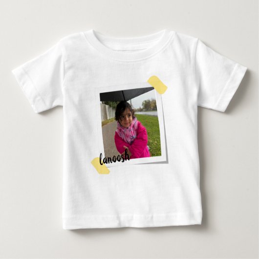 Custom Photo & Name Kids T-Shirt ベビーTシャツ (正面)