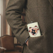 Custom Photo & Name Rose Heart Hip Flask フラスク