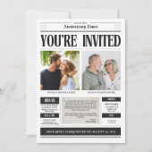 Custom photo newspaper anniversary 招待状 (正面)