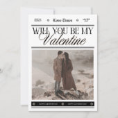 Custom photo newspaper Valentine's day カード (正面)