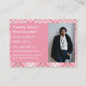 Custom Photo Nurse Practitioner QR Code 名刺 (正面)