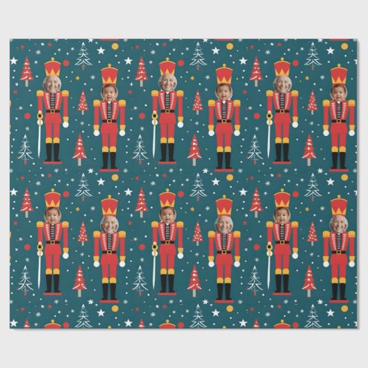 custom photo nutcracker Wrapping Paper - 2 images ラッピングペーパー (フラット)