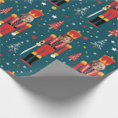 custom photo nutcracker Wrapping Paper - 2 images ラッピングペーパー (角)