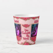 Custom Photo Online Dating Valentines Coffee  カフェラテマグ (正面)