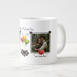 Custom Photo Online Dating Valentines Coffee  ジャンボコーヒーマグカップ